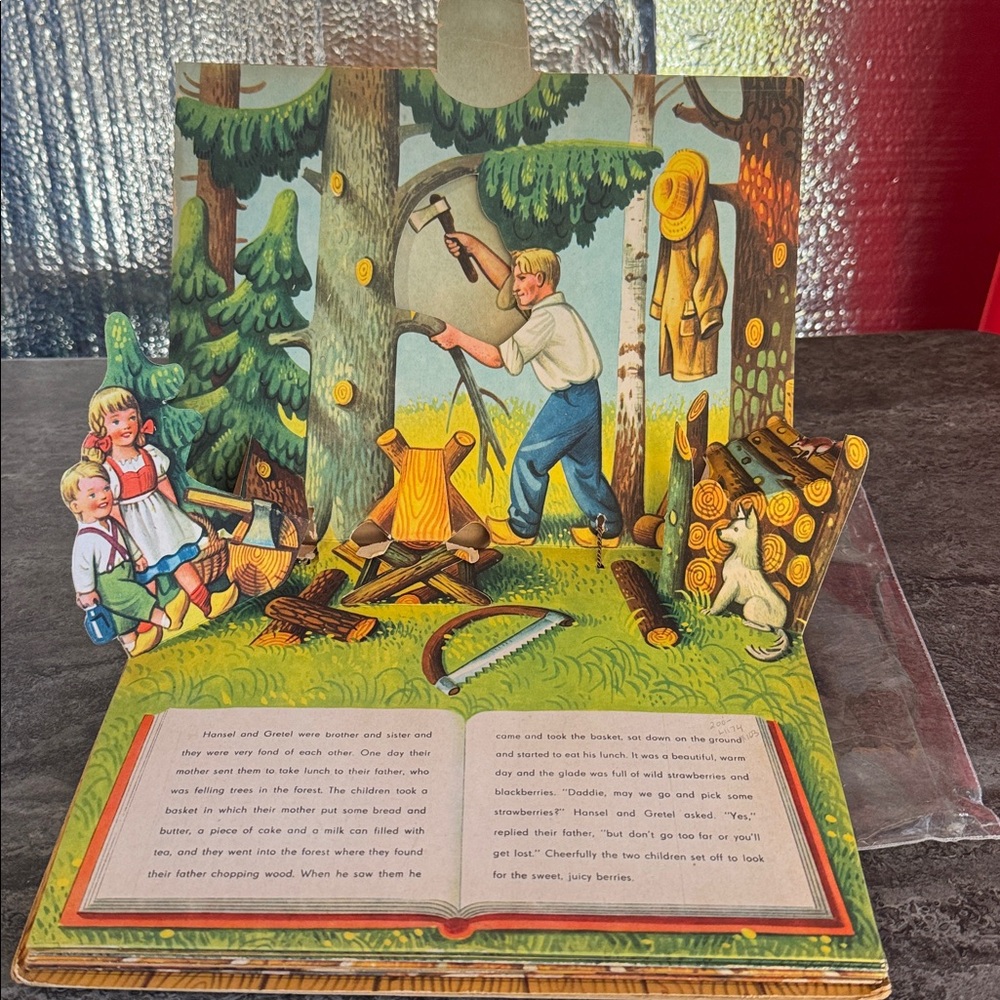 HANSEL AND GRETEL POP-UP & MOVEABLE BOOK 1961 CHILDRENS ARABIC ORIGINAL BOOK - Picture 4 of 15